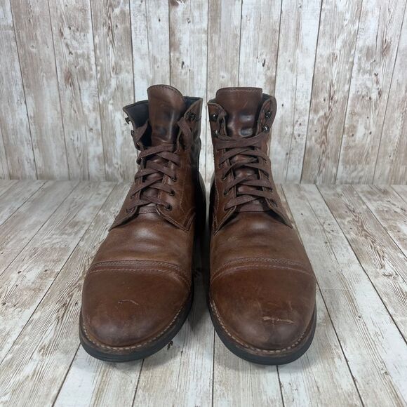 Thursday Boots captain Brown Leather Cap Toe Lace-up Classic Size 12 - Picture 4 of 9